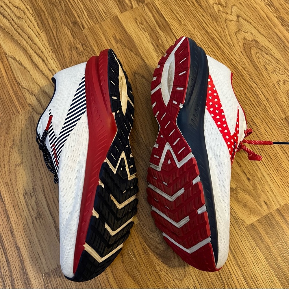 Brooks Launch 7 Red White and Blue USA Casual Running Olympic Sneakers - Picture 9 of 13